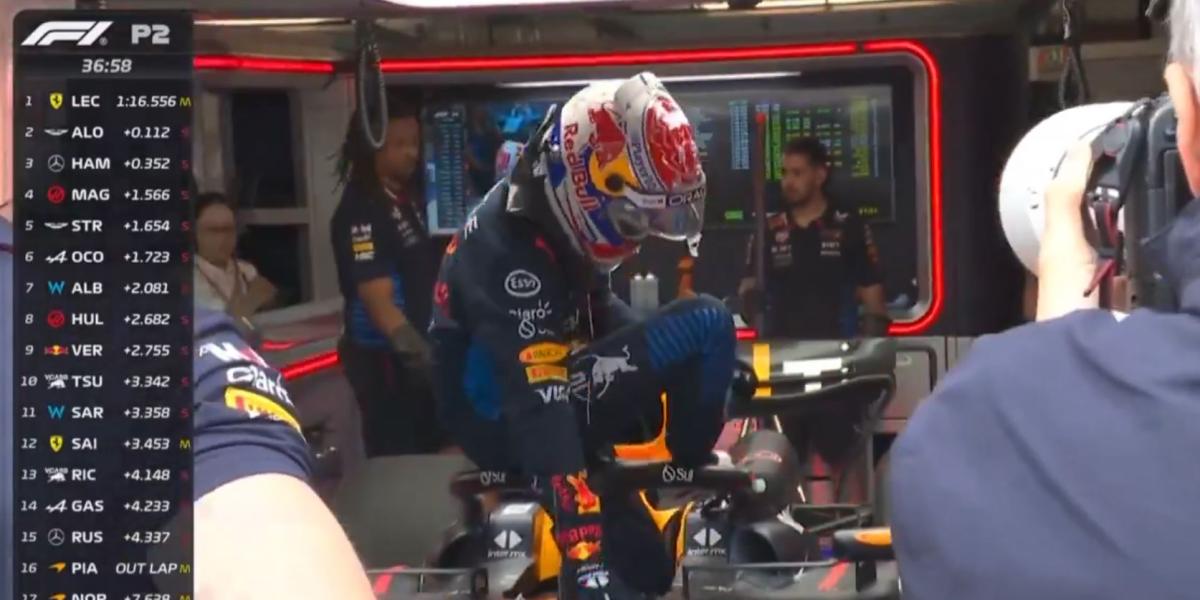 Susto para Verstappen y problemas en su Red Bull: 
