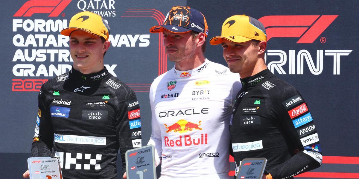 Campeonato del Mundo de F1 224, Clasificación de la carrera sprint de Austria tras...