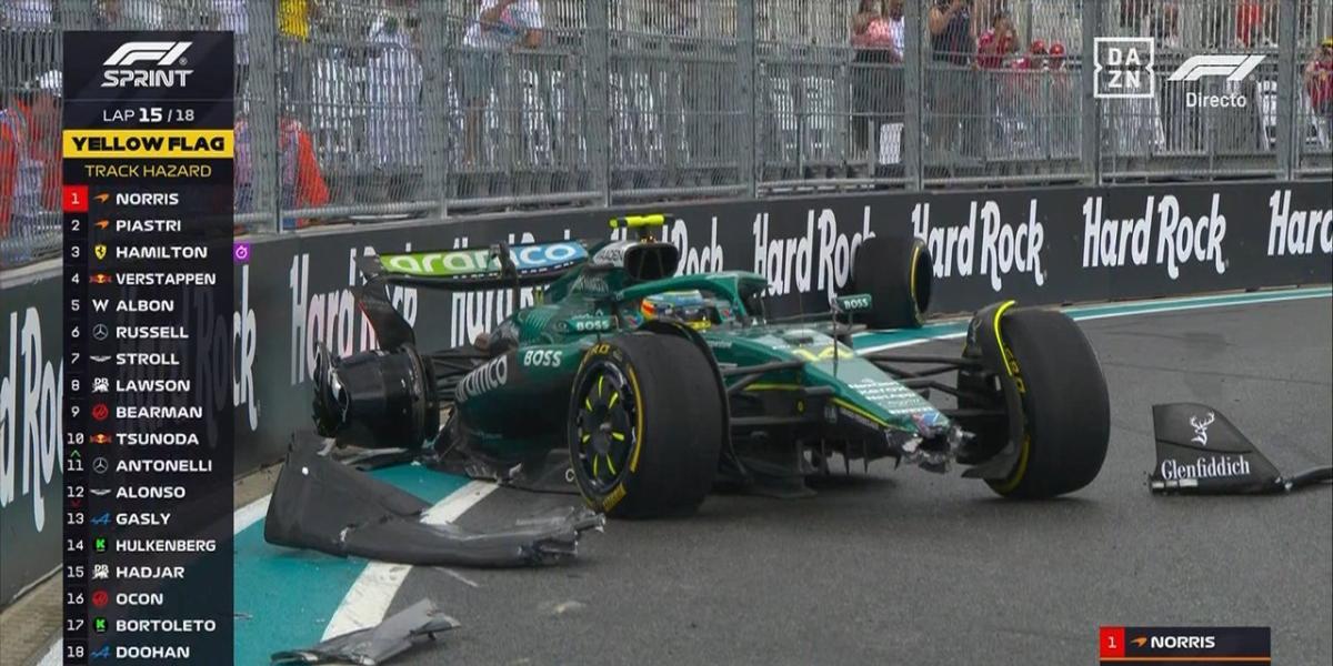 ¡Accidente de Alonso por imprudencia de Lawson: ¡La lía y saca a Fernando en...